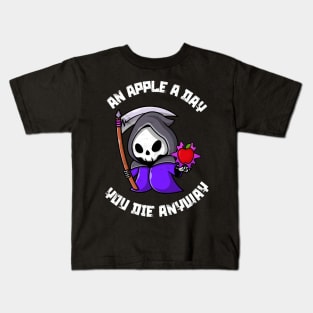 An apple a day, you die anyway Kids T-Shirt